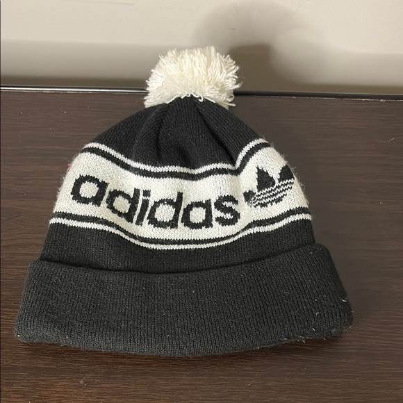 Adidas Black and White Knit Hat - Picture 2 of 4